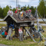 Een enorme uitstalling van een kunstenaar in Finland, hij houdt kennelijk van fietsen :-)