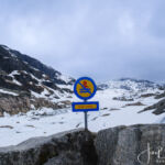 Langs wegnummer 520 van Røldal naar Sauda, zwemmen was echt NIET de bedoeling :-)